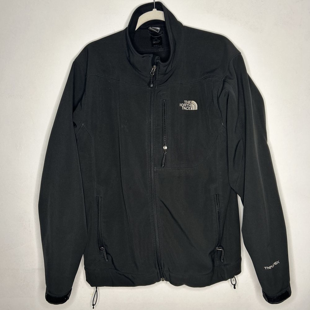 The North Face Apex Mens Size Large Black Jacket Full Zip Softshell